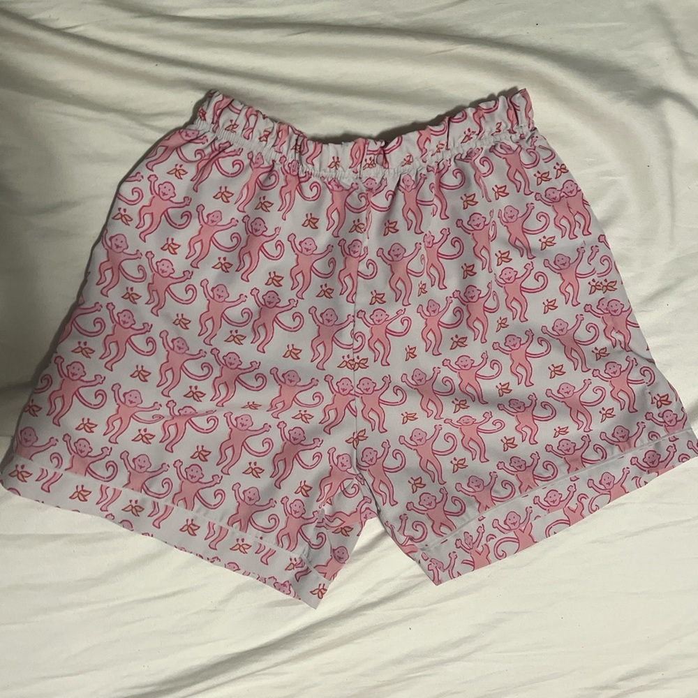 Pink Monkey Print Women's Shorts
